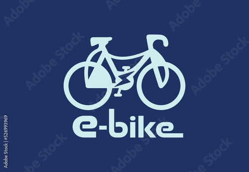 E bike logo and icon design template