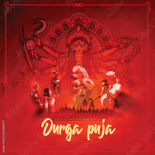 Art of Durga puja photo