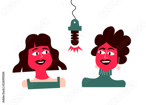 podcasting illustration women
