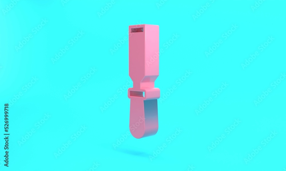 Pink Chisel tool for wood icon isolated on turquoise blue background. Minimalism concept. 3D render illustration Pink Chisel tool for wood icon isolated on turquoise blue background. Minimalism concept. 3D render illustration