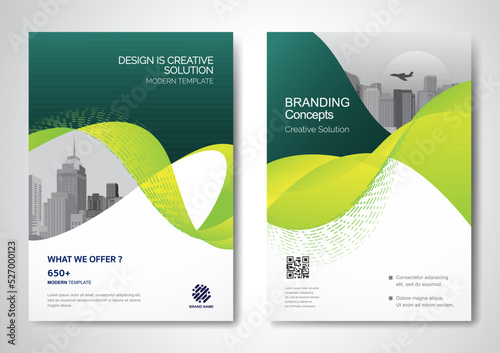 Template vector design for Brochure, AnnualReport, Magazine, Poster, Corporate Presentation, Portfolio, Flyer, infographic, layout modern with color size A4, Front and back, Easy to use.
