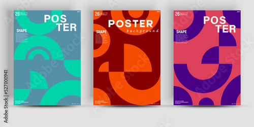 Simple geometric covers set. Minimalist vector templates. Useful for poster art, front page design, decorative prints.