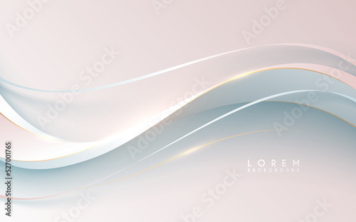 Abstract soft color waved lines background