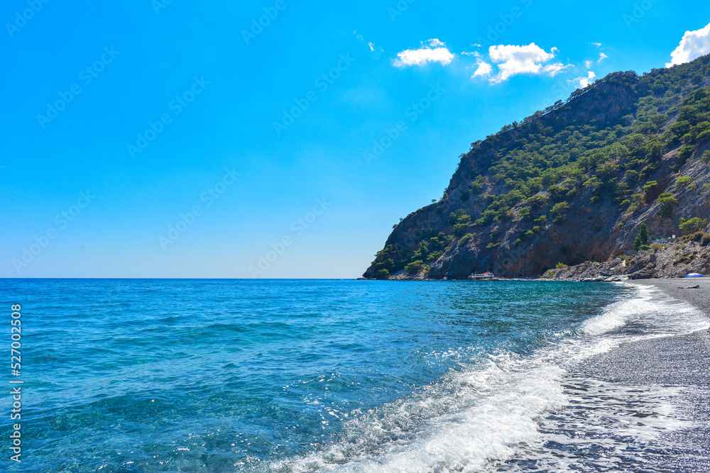 Mashali Beach in Agia Roumeli, Hafenort an der Südwestküste Kretas am Libyschen Meer Mashali Beach in Agia Roumeli, Hafenort an der Südwestküste Kretas am Libyschen Meer