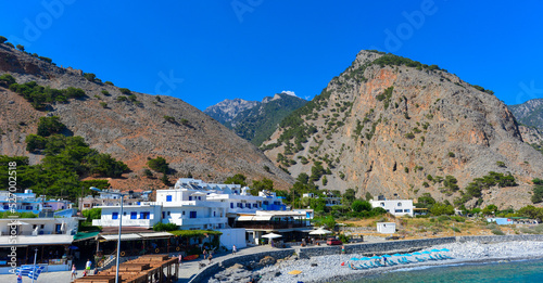 Agia Roumeli, Hafenort an der Südwestküste Kretas am Libyschen Meer © Ilhan Balta