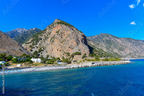 Agia Roumeli  Hafenort an der S  dwestk  ste Kretas am Libyschen Meer