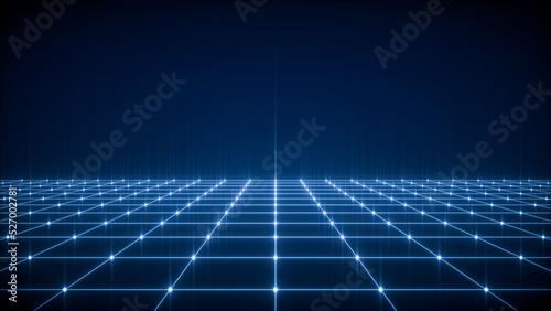 Dark blue abstract technology background of futuristic modern tech space grid wallpaper - 3d rendering