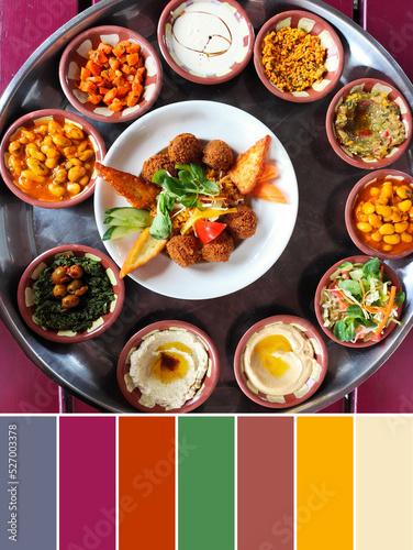 Color matching palette from image of