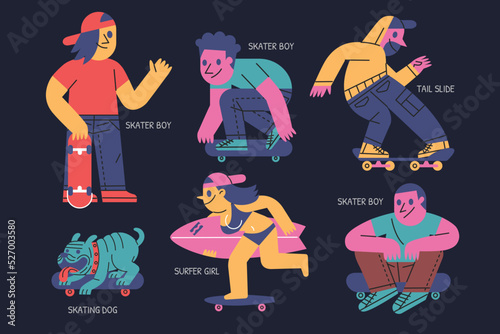 Skateboard illustration 