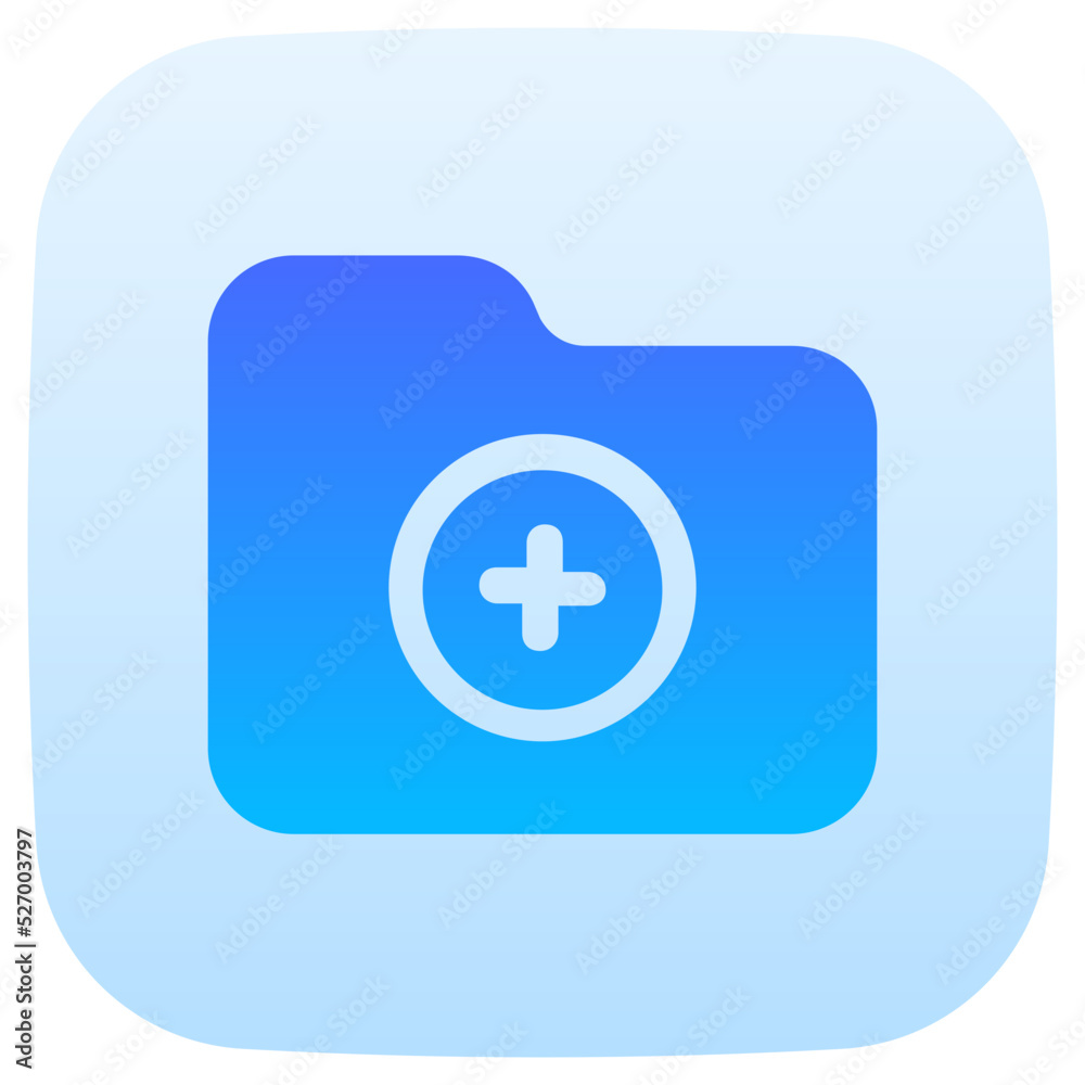 add folder flat gradient icon add folder flat gradient icon