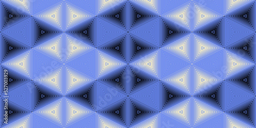retro geometric pattern triangles linear ivory black blue