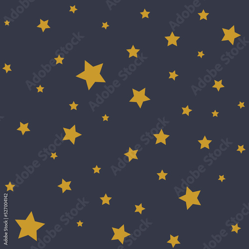 Yellow stars navy pattern