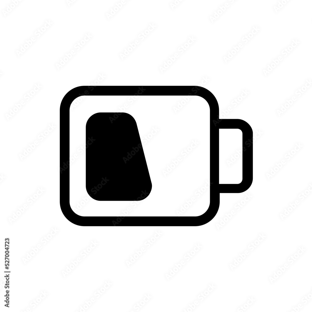 half battery glyph icon