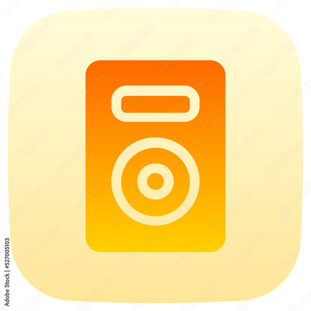 music player flat gradient icon music player flat gradient icon