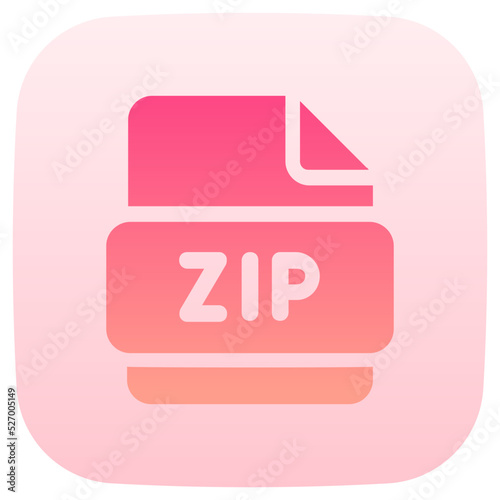 zip file flat gradient icon