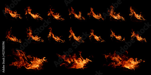 a bonfire of thermal energy on a black background 12 images of different types of electricity