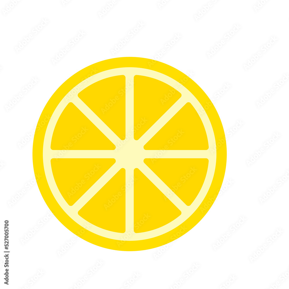 Lemon,Fresh Lemon fruits isolated,Cartoon style. On a white background Vector illustration