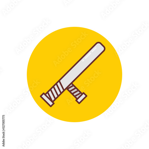 Police Baton icon in vector. Logotype