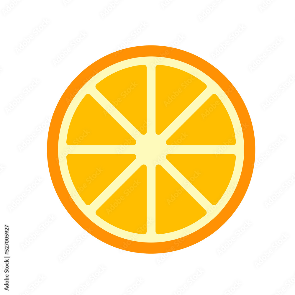 Orange,Organic fruit. Cartoon style. on a white background Vector illustration Orange,Organic fruit. Cartoon style. on a white background Vector illustration