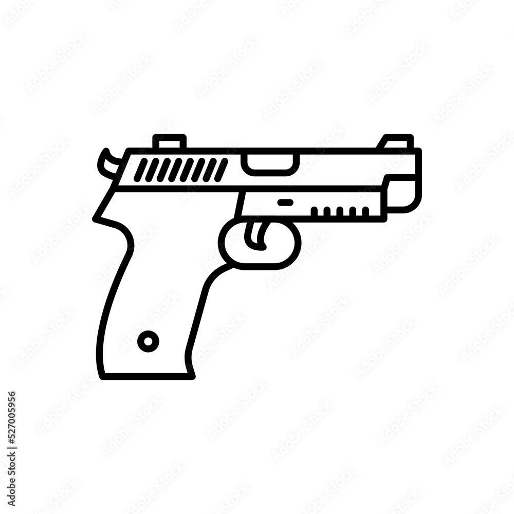 Service Gun icon in vector. Logotype