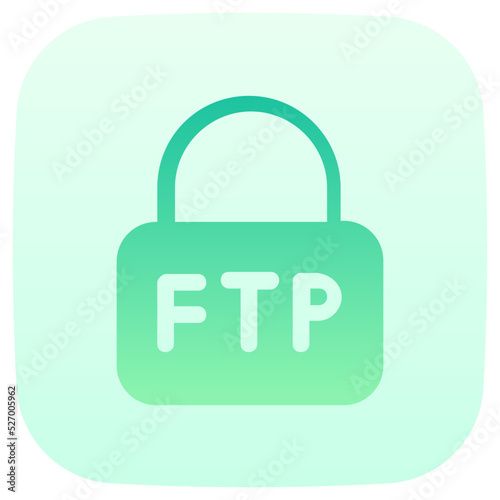 locked flat gradient icon