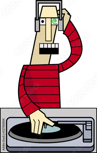 funky dj illustration