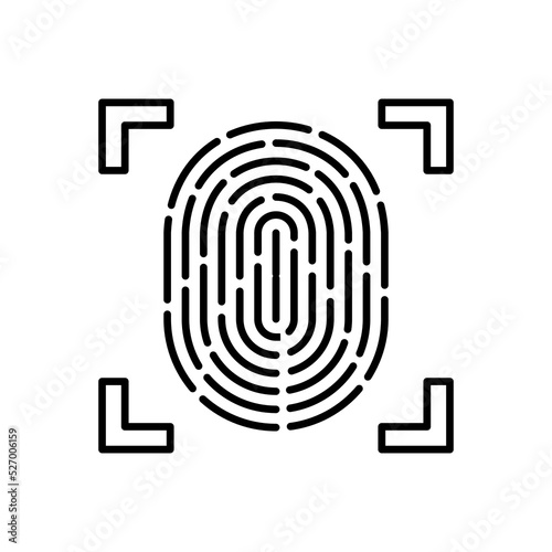 Fingerprint icon in vector. Logotype