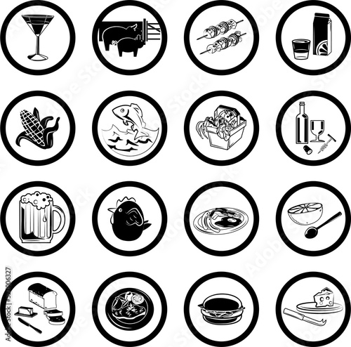 A set of food and drink icons