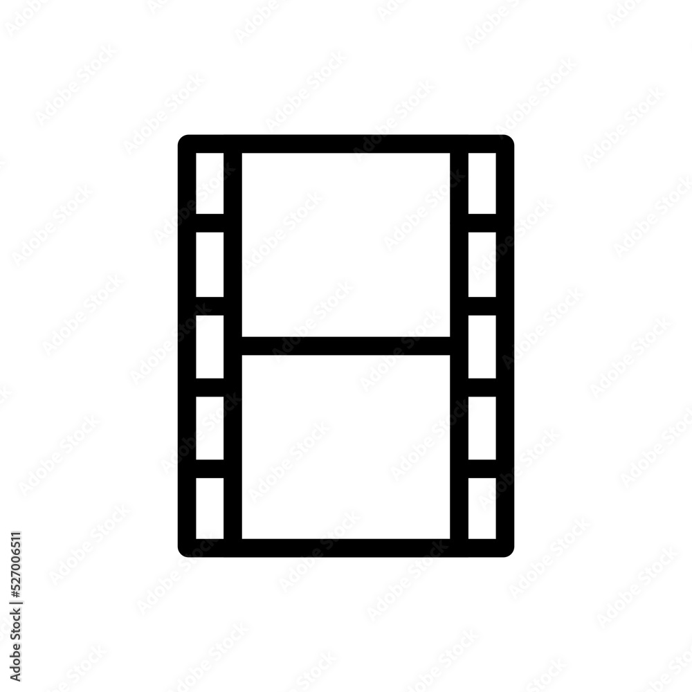 film roll icon design. simple illustration of music application and multimedia navigation on smartphone device