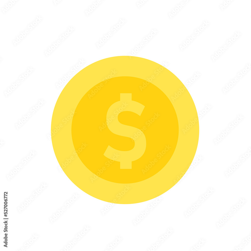 Obraz premium Vector dollar bank note and coin, icon illustrations and vector