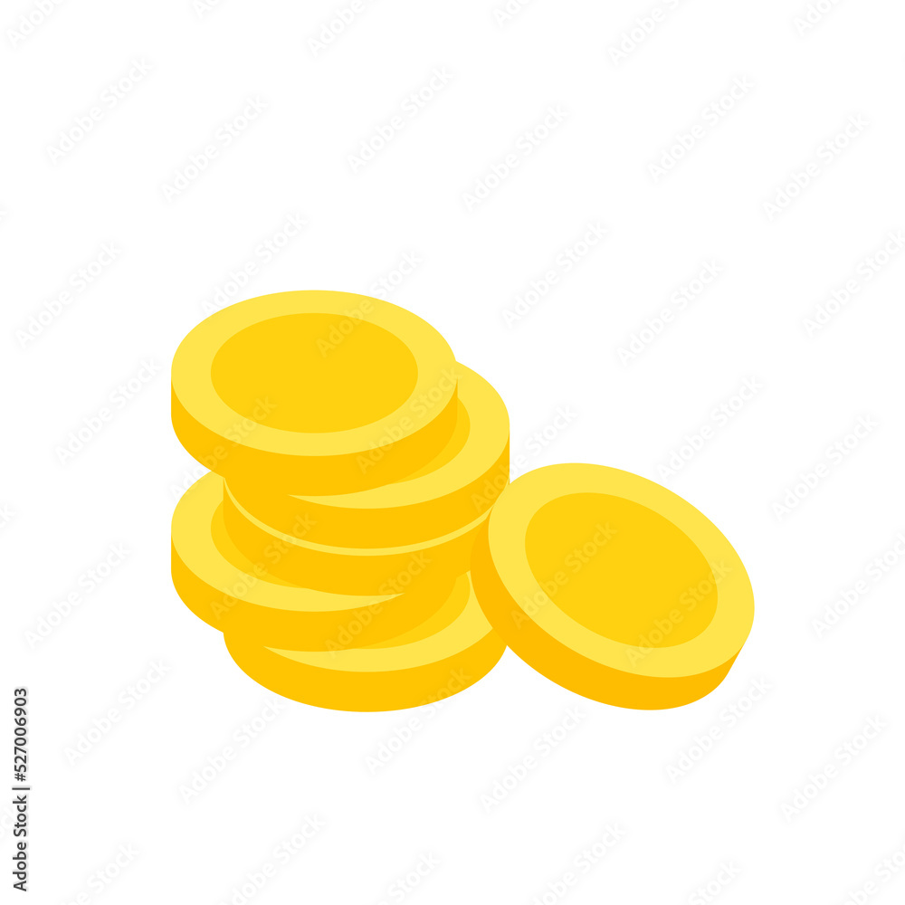 Vector dollar bank note and coin, icon illustrations and vector Vector dollar bank note and coin, icon illustrations and vector