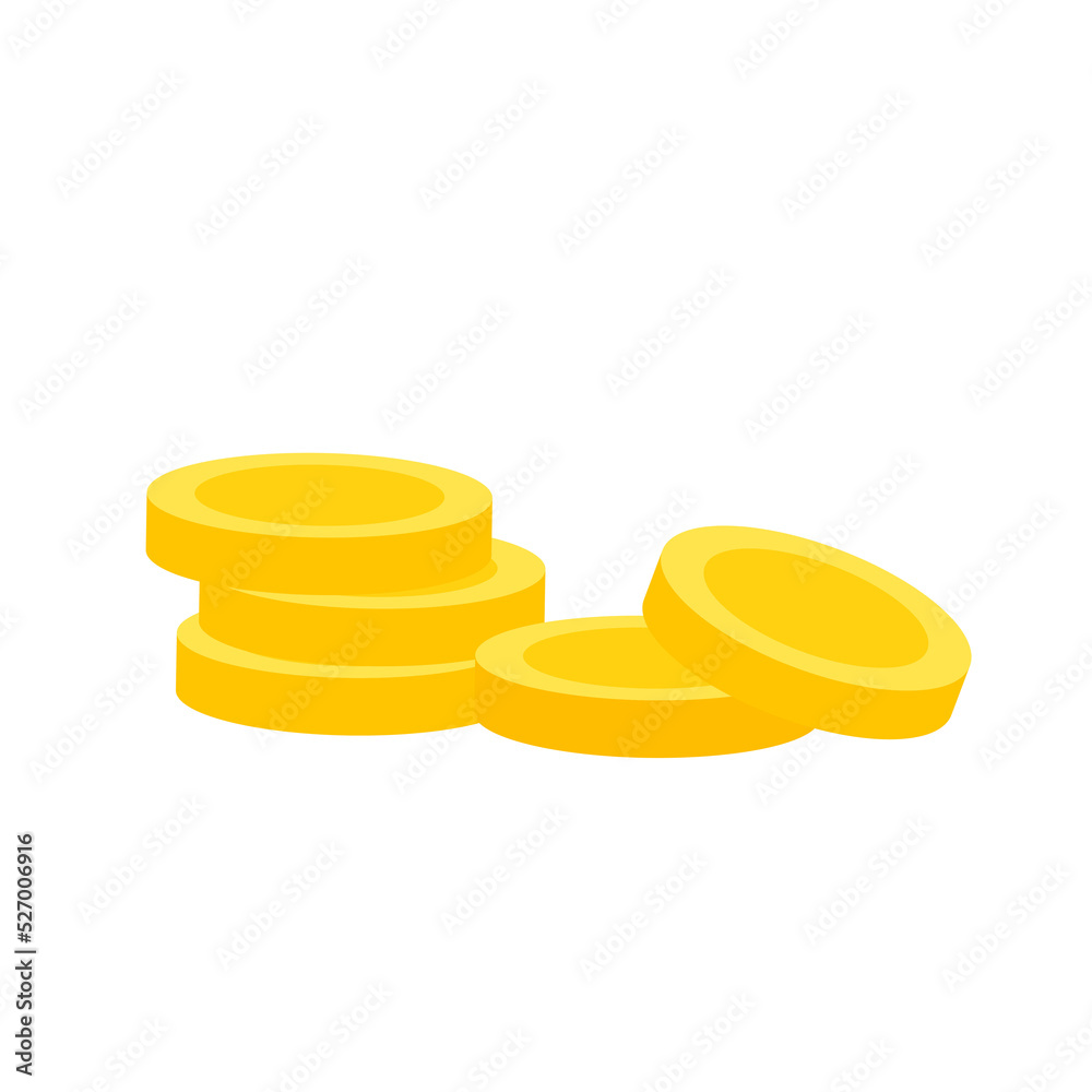 Vector dollar bank note and coin, icon illustrations and vector Vector dollar bank note and coin, icon illustrations and vector