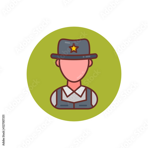 Sheriff icon in vector. Logotype