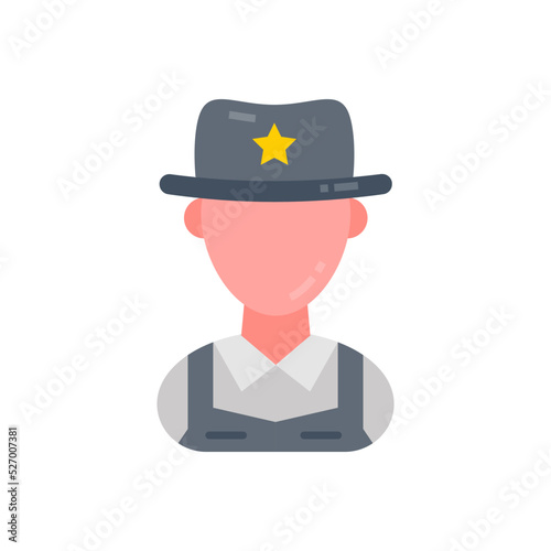 Sheriff icon in vector. Logotype