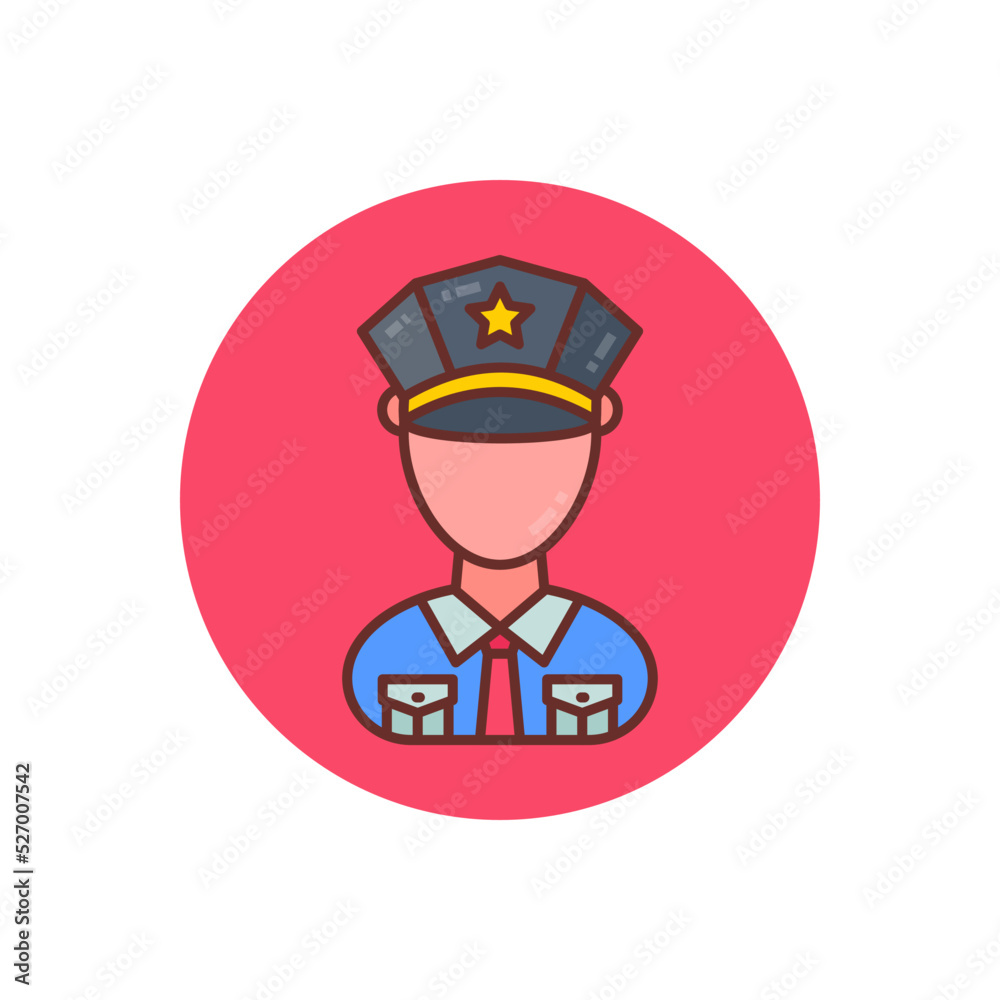 Policeman icon in vector. Logotype
