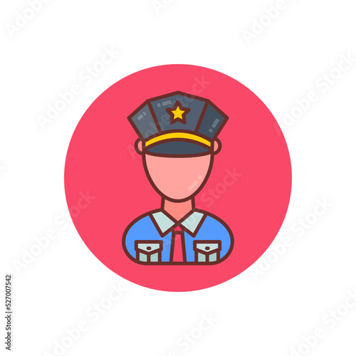 Policeman icon in vector. Logotype