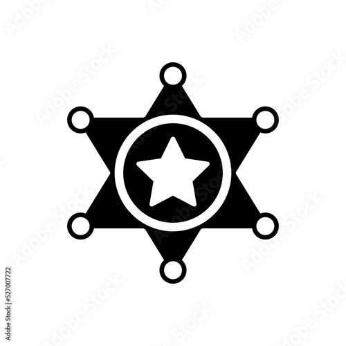 Sheriff Badge icon in vector. Logotype