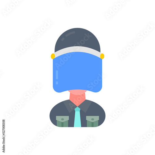 Riot Police icon in vector. Logotype