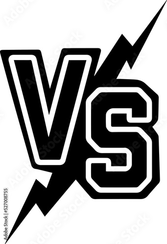 Versus frame. Vs battle or duel