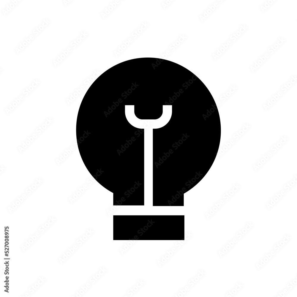 light bulb glyph icon light bulb glyph icon