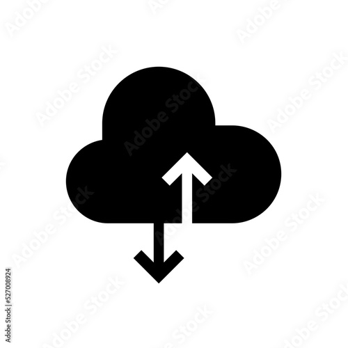 cloud computing glyph icon