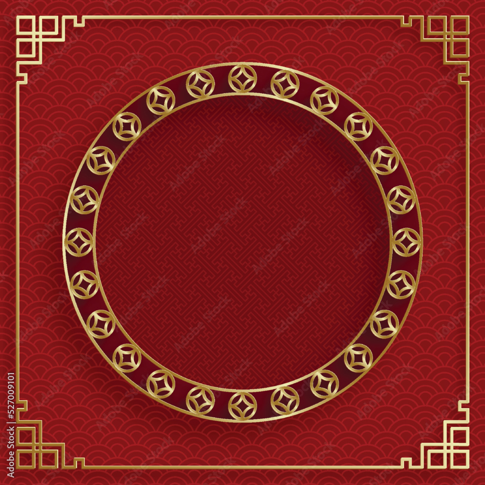 Chinese frame with oriental Asian elements Chinese frame with oriental Asian elements