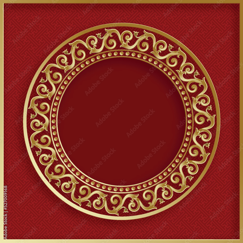 Chinese frame with oriental Asian elements Chinese frame with oriental Asian elements