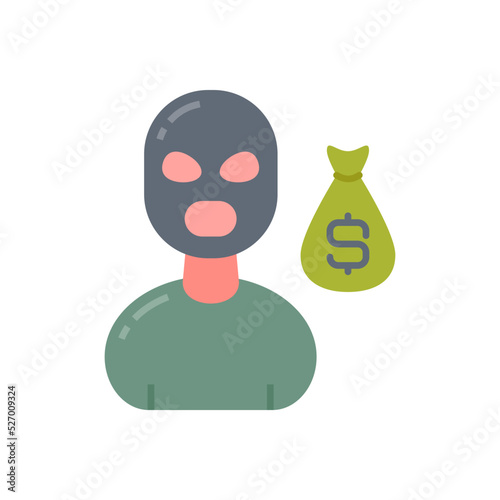 Robber icon in vector. Logotype