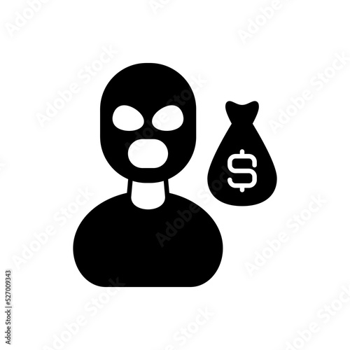 Robber icon in vector. Logotype