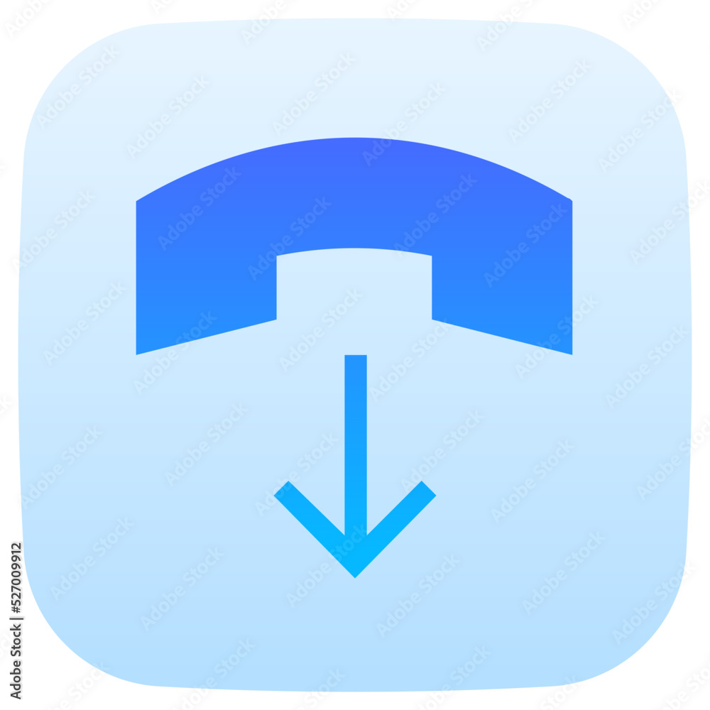 hang up flat gradient icon hang up flat gradient icon