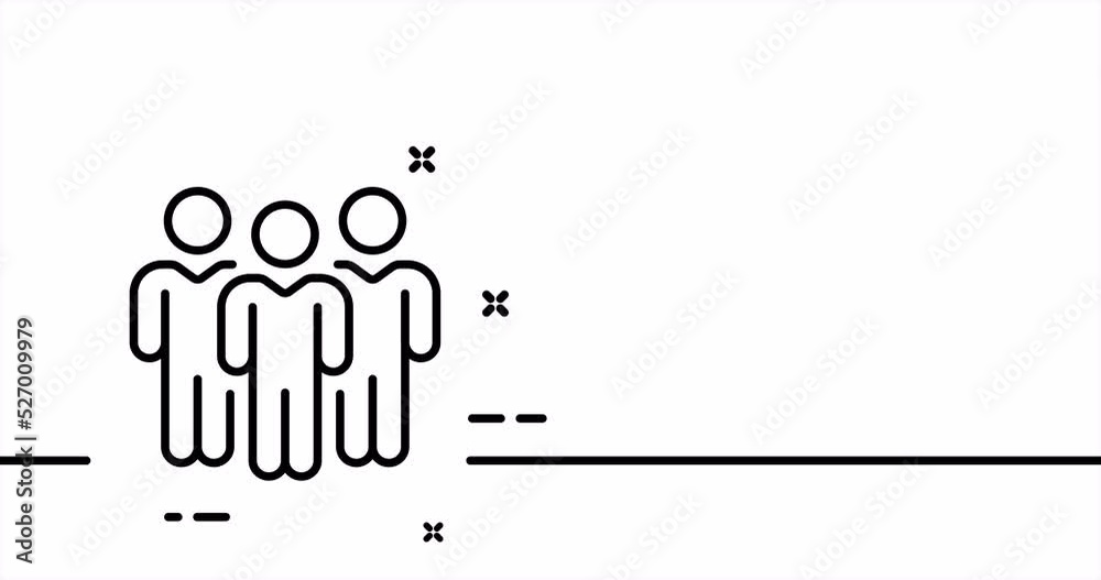 A group of people in full growth. Society, team building, relationships ...