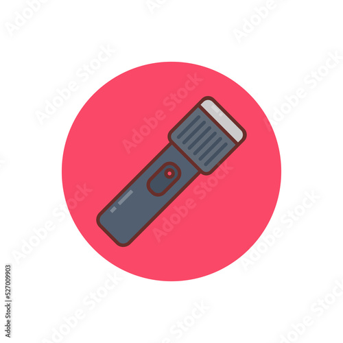 Flashlight icon in vector. Logotype