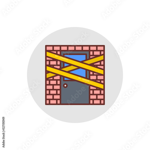Police Line icon in vector. Logotype
