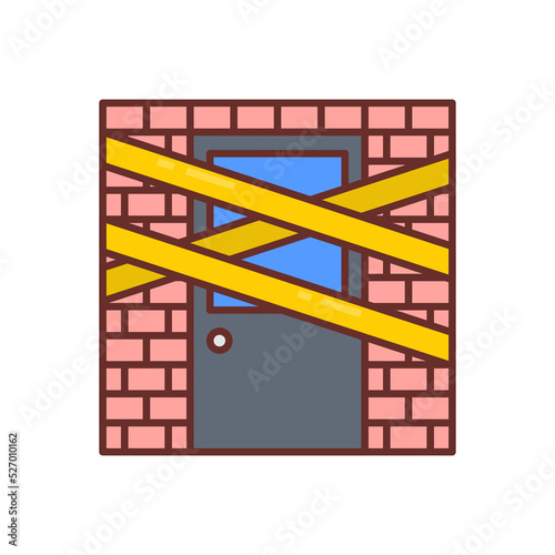 Police Line icon in vector. Logotype photo